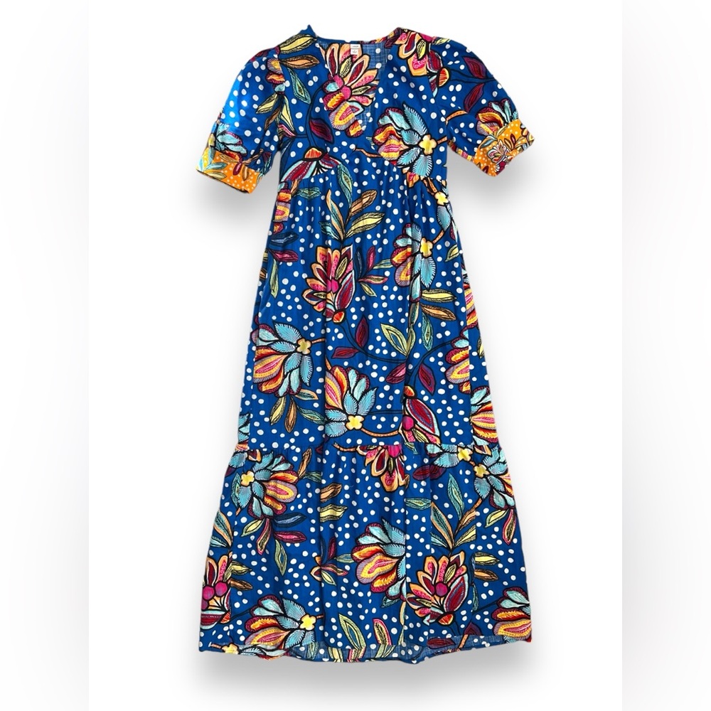 Tabitha Brown x Target maxi dress colorful blue floral
